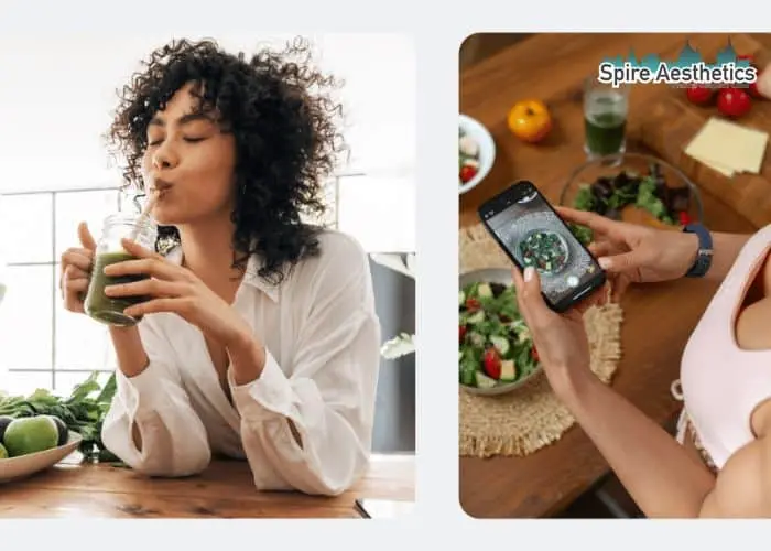 Image of woman looking into her diet and fat freezing Huntingdon to improve her health