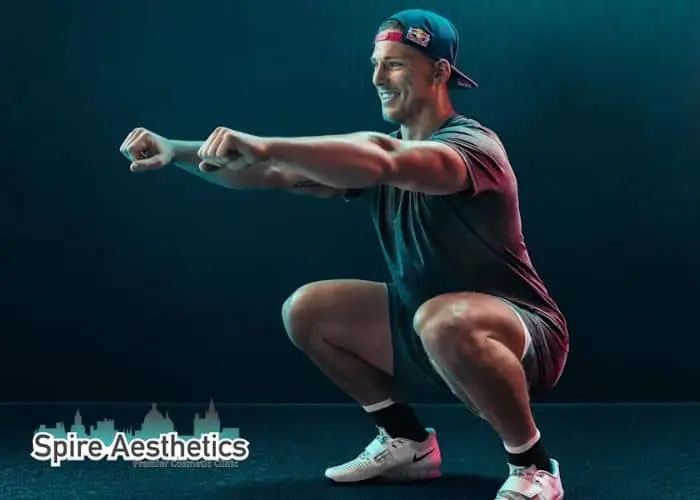 Image of man build leg muscle Huntingdon through exercise