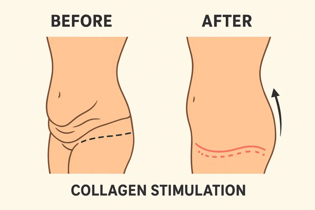 Before and after results for sagging skin after weight loss injections Huntingdon